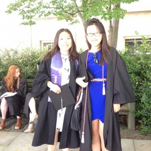 (Sally on the right on graduation day.)